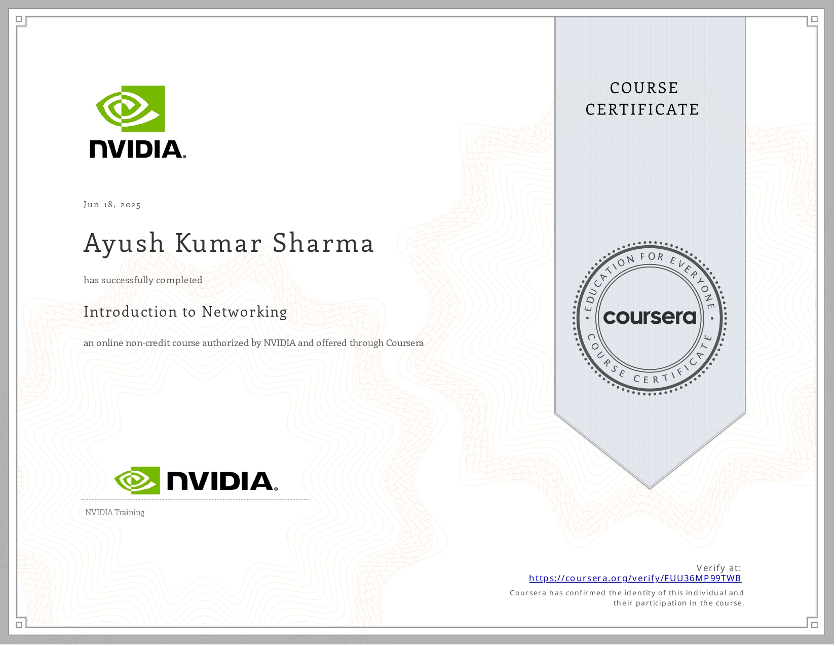 Networking Certificate